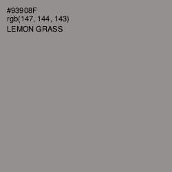 #93908F - Lemon Grass Color Image
